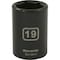 Dynamic 1/2" Drive Standard Socket, Black Phosphate, Tools 1/2" Drive 6 Point Metric, 19mm Standard Length D014019 - alternate 1